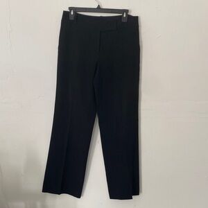 Ann Taylor Straight Wider Leg Lined Dress Pants 6 petit Black